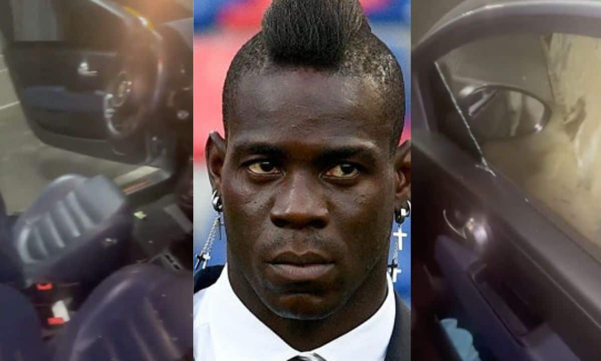 Mario Balotelli auto macchina distrutta vandalo minaccia instagam vendetta