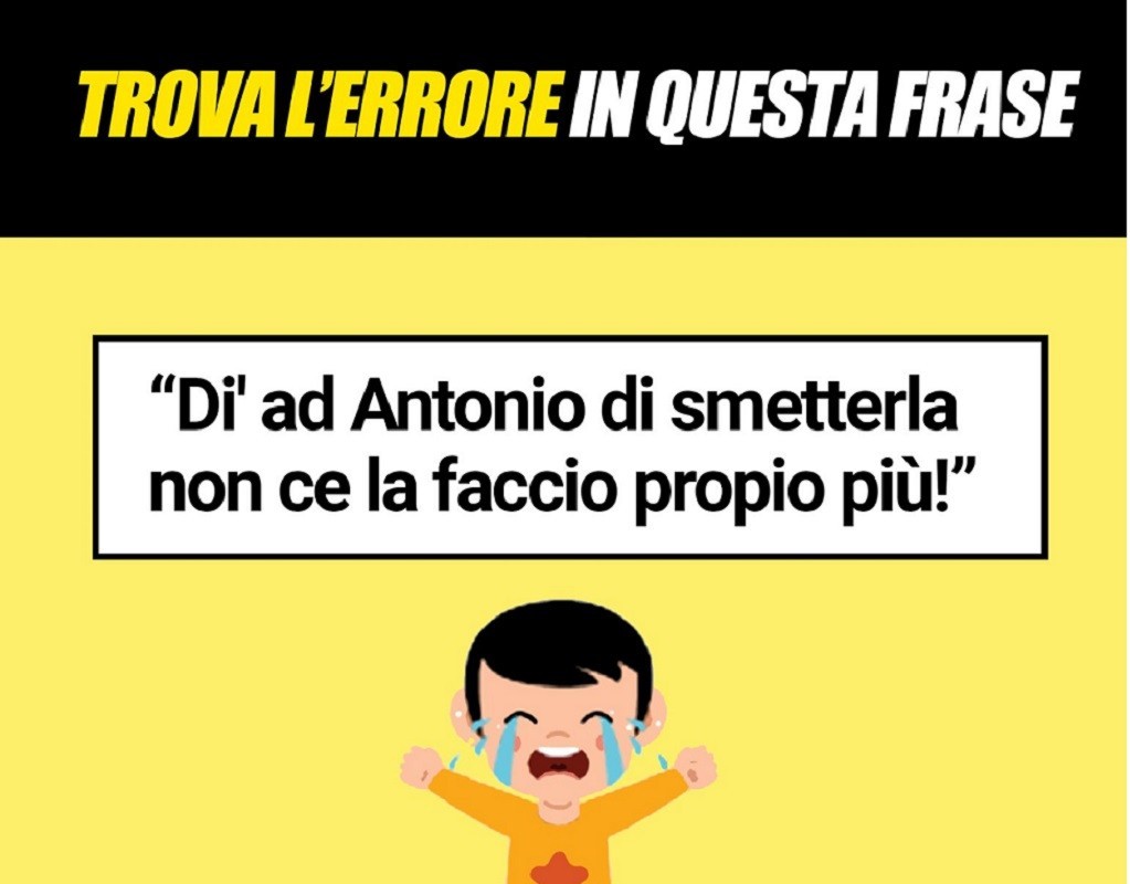 Test grammaticale: trova l’errore